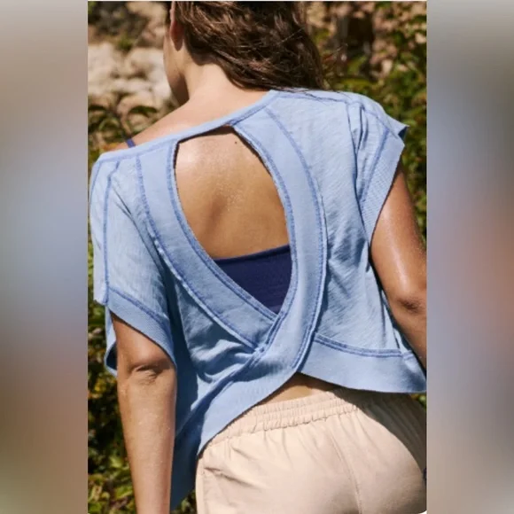 NWT FP Movement My Time Tee~ Coastal Blue - Picture 2 of 2